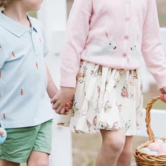 GIRLS "Gianna" Skirt - Bunny Print - Picture 3 of 3